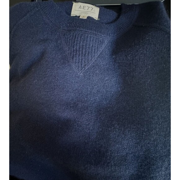 AE77 100% Cashmere Sweater SMALL NWT  Blue Unisex $248 Great Gift! - Picture 3 of 12